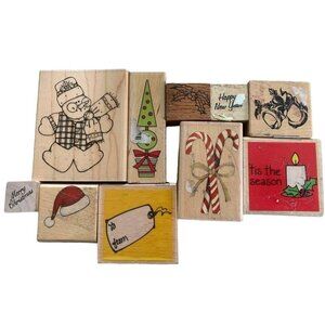 Christmas & Holiday Rubber Stamps Set Scrapbooking